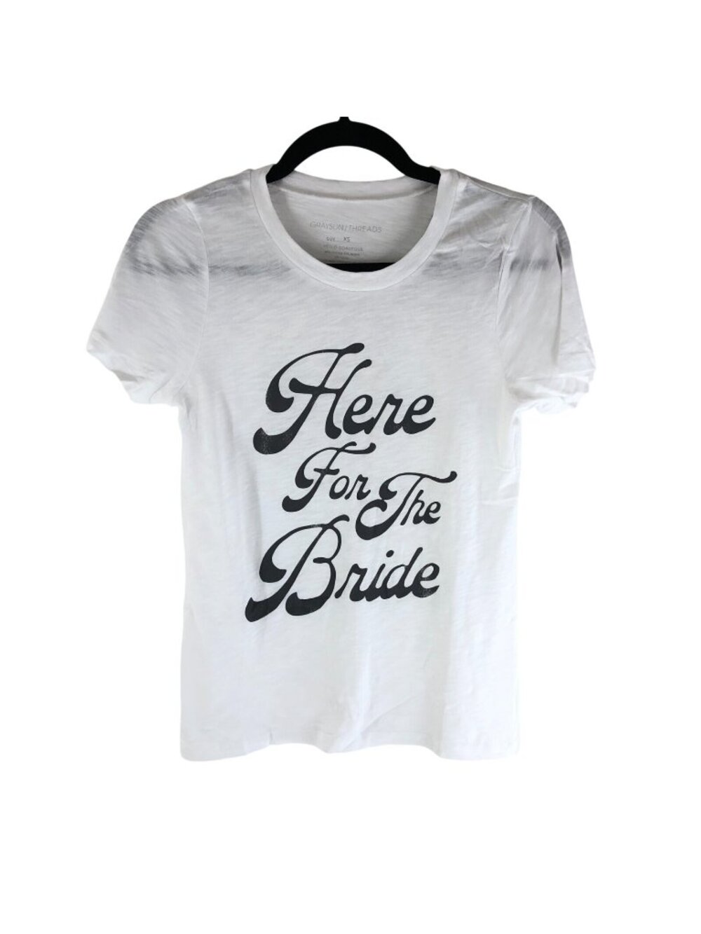 Grayson Threads Womens T Shirt Here For The Bride Short Sleeve White 1X